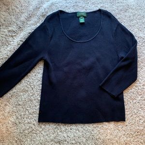 Lauren dark blue long sleeve top